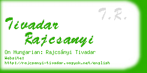 tivadar rajcsanyi business card