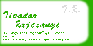 tivadar rajcsanyi business card